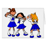 Altas colegialas japonesas de MANGA Tarjeta