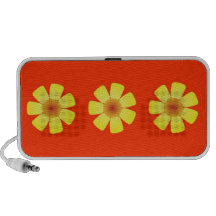 Altavoces amarillos del Doodle de las margaritas