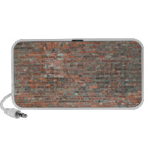 altavoces del doodle de la pared de ladrillo
