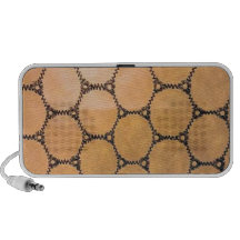 Altavoces portátiles de cuero bordados de los círc