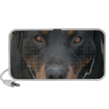 Altavoces portátiles del perro de Rottweiler