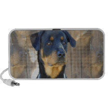 Altavoces portátiles del perro de Rottweiler