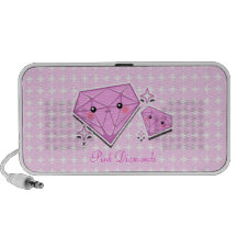 Altavoces rosados de los diamantes