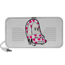 Altavoces rosados del Doodle del coche del corazón