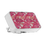 altavoces rosados del doodle del flamenco