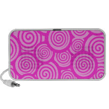 Altavoces rosados lindos del doodle