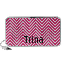 Altavoces rosados y blancos del Doodle de Chevron altavoces
