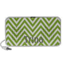 Altavoces verdes y blancos del Doodle de Chevron altavoces