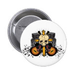 Altavoces y cráneo de las guitarras pins