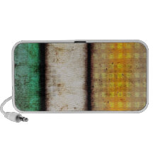 Altavoz anaranjado blanco verde del Grunge de Rupy