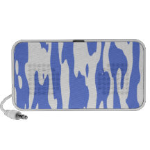 Altavoz azul de la pintura