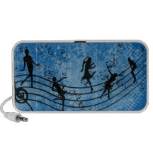Altavoz azul del arte pop de la música