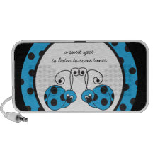 Altavoz azul deshilvanado del Doodle de la mariqui