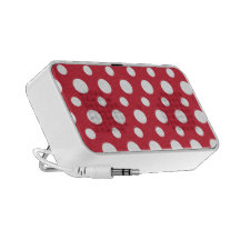 Altavoz blanco rojo del Doodle de los puntos