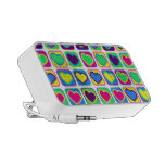 Altavoz colorido de los corazones del arte pop altavoces