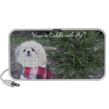 Altavoz con el perro de Shihtzu