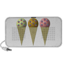 altavoz del doodle de 3 conos de helado