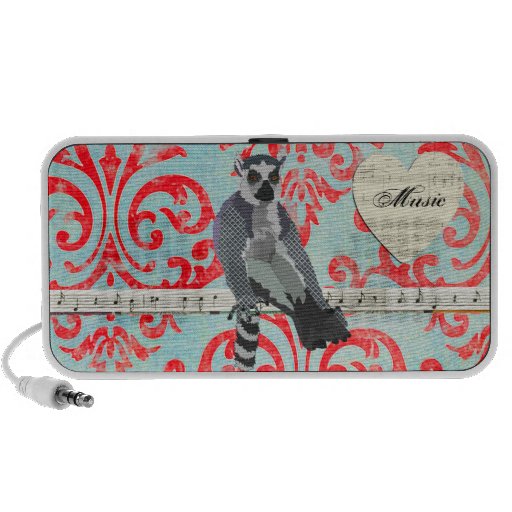 Altavoz del Doodle de rey Julian I Love Music