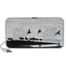Altavoz del Doodle del arte de las aves costeras