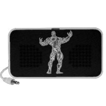 Altavoz del Doodle del Bodybuilder del cromo