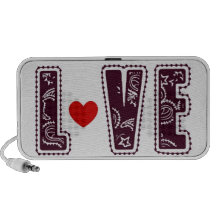 Altavoz del Doodle del corazón del amor del chocol