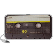 Altavoz del Doodle del negro de la cinta de casete