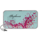 Altavoz del Doodle - floral frondoso del remolino 