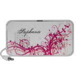 Altavoz del Doodle - floral frondoso del remolino 