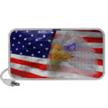 Altavoz del ordenador portátil de la bandera ameri