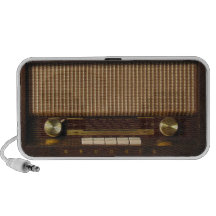 Altavoz del viaje - radio de madera vieja