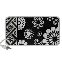 Altavoz floral blanco y negro de la MOD…