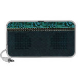 Altavoz floral del verde de mar y violeta