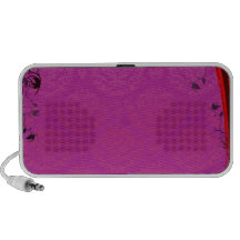 Altavoz floral rojo y violeta