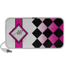 Altavoz fucsia del Doodle de las iniciales de Argy