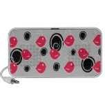 altavoz negro y rosado del modelo del pájaro altavoces