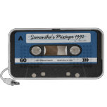 Altavoz personalizado casete retro azul de Mixtape