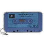 Altavoz retro azul de la Mezcla-Cinta