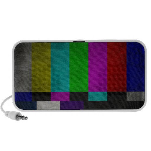 Altavoz retro de la prueba de la televisión