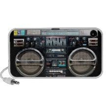 altavoz retro del equipo estéreo portátil