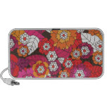 Altavoz retro lindo del doodle de las flores