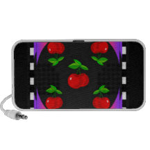 Altavoz rojo de las cerezas