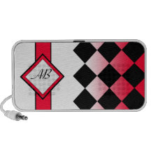 Altavoz rojo del Doodle de las iniciales de Argyle