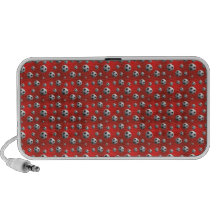 Altavoz rojo del Doodle del balón de fútbol