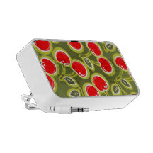 Altavoz rojo del personalizado del Doodle de las c