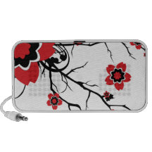 Altavoz rojo y negro de la flor de cerezo de Sakur
