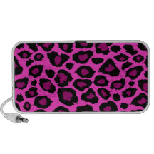 Altavoz rosado del estampado leopardo