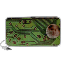 Altavoz verde del Doodle de Moonscape de la placa 