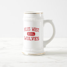 Alto del oeste de Niles - lobos - - Skokie Illinoi Taza De Café
