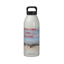 Alturas de la playa, orilla del jersey botella de agua reutilizable