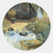 Alumerzo de Claude Monet, impresionismo del vintag Etiqueta Redonda